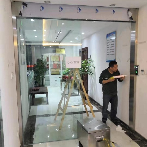 門禁自動(dòng)門安裝案例，辦公室門禁自動(dòng)門